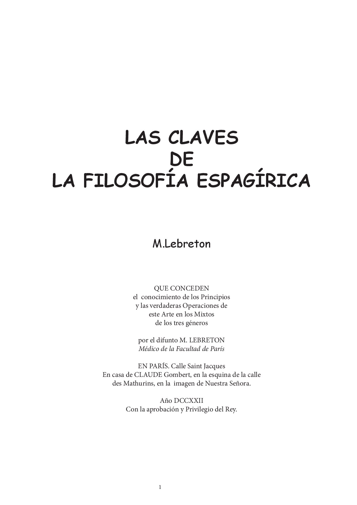 Claves de la Filosofía Espagírica