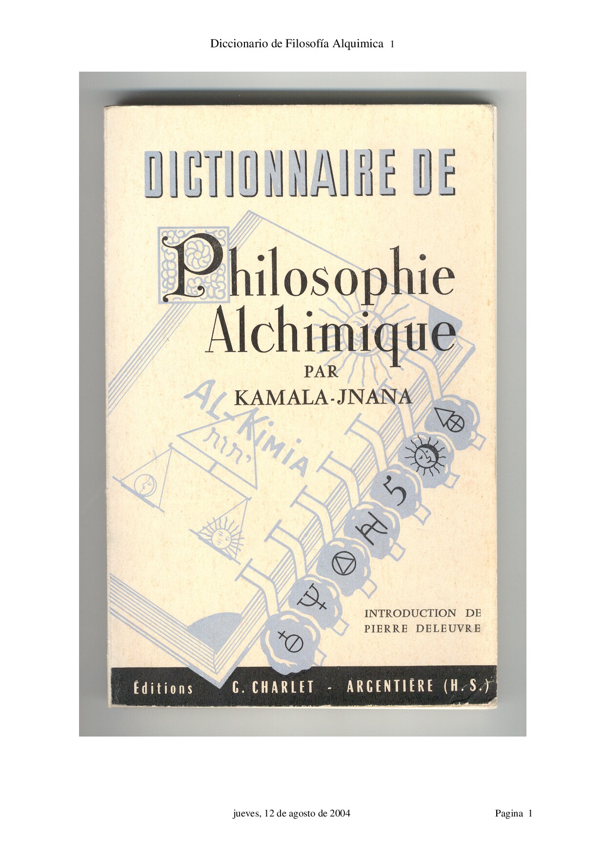 Diccionario de Filosofía Alquímica
