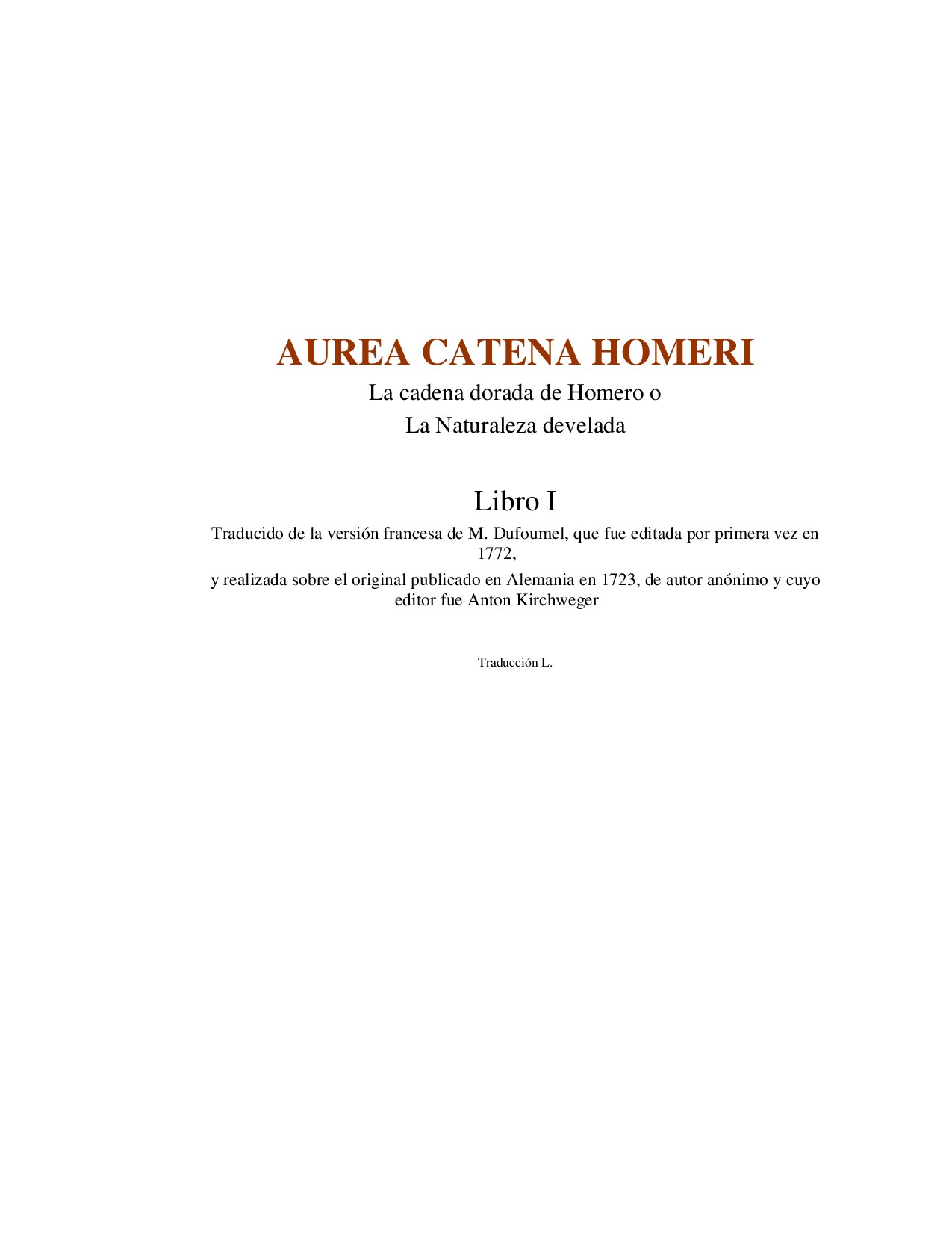 AUREA CATENA HOMERI